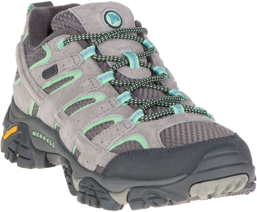 Merrell Vandresko Dame - Moab 2 Waterproof - Grå/Mintgrønne - MBU968243